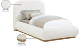 Vaughn Boucle Fabric Twin Bed Cream from Meridian - Luna Furniture