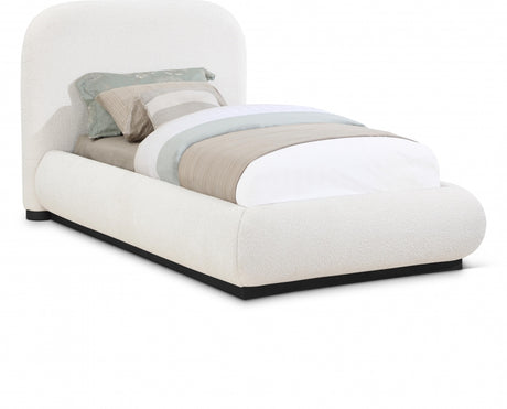 Vaughn Boucle Fabric Twin Bed Cream from Meridian - Luna Furniture