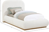 Vaughn Boucle Fabric Twin Twin Bed Cream from Meridian - Luna Furniture