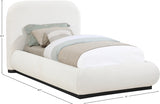 Vaughn Boucle Fabric Twin Twin Bed Cream from Meridian - Luna Furniture