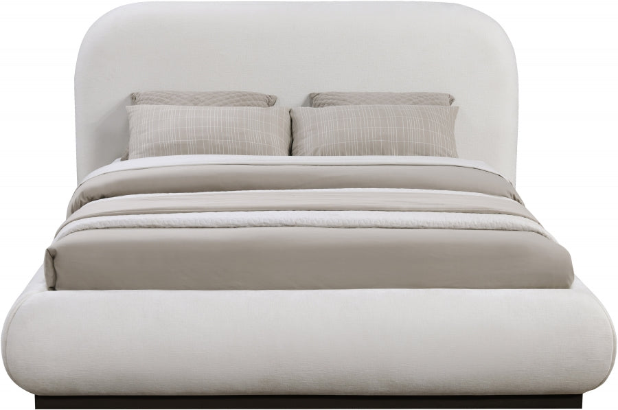 Vaughn Chenille Fabric Full Bed Cream from Meridian - Luna Furniture