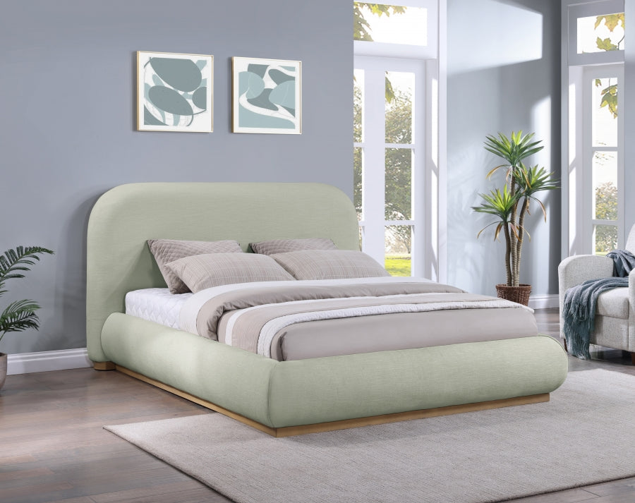 Vaughn Chenille Fabric Full Bed Mint from Meridian - Luna Furniture