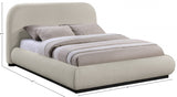 Vaughn Chenille Fabric King Bed Beige from Meridian - Luna Furniture