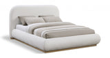 Vaughn Chenille Fabric King Bed Cream from Meridian - Luna Furniture