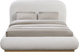 Vaughn Chenille Fabric King Bed Cream from Meridian - Luna Furniture