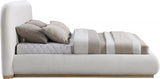 Vaughn Chenille Fabric King Bed Cream from Meridian - Luna Furniture