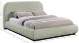 Vaughn Chenille Fabric King Bed Mint from Meridian - Luna Furniture