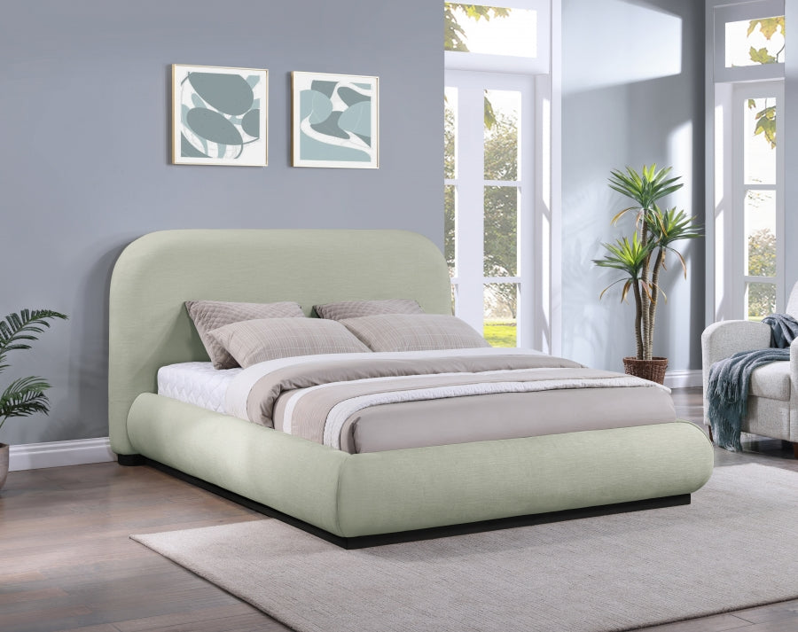 Vaughn Chenille Fabric King Bed Mint from Meridian - Luna Furniture