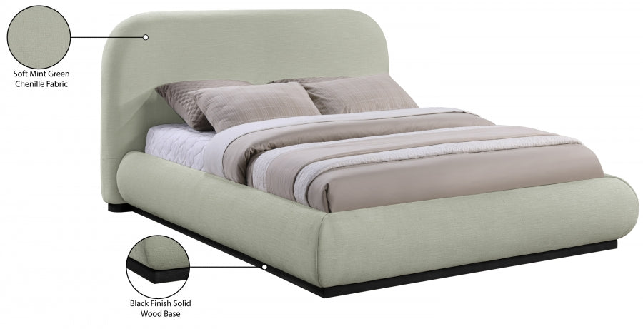 Vaughn Chenille Fabric King Bed Mint from Meridian - Luna Furniture