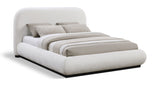 Vaughn Chenille Fabric Queen Bed Cream from Meridian - Luna Furniture