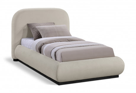 Vaughn Chenille Fabric Twin Bed Beige from Meridian - Luna Furniture