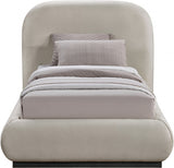 Vaughn Chenille Fabric Twin Bed Beige from Meridian - Luna Furniture