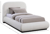 Vaughn Chenille Fabric Twin Bed Cream from Meridian - Luna Furniture