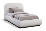 Vaughn Chenille Fabric Twin Twin Bed Cream from Meridian - Luna Furniture