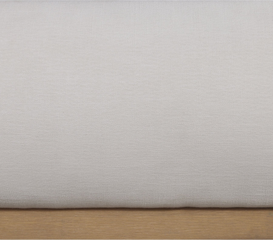 Vaughn Linen Textured Fabric Twin Twin Bed Cream from Meridian - Luna Furniture