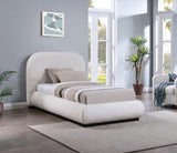 Vaughn Linen Textured FabricTwin Twin Bed Cream from Meridian - Luna Furniture