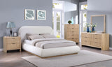 Vaughn Linen Textured Full Bed Cream from Meridian - Luna Furniture