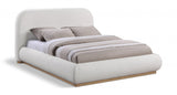 Vaughn Linen Textured Queen Bed Cream from Meridian - Luna Furniture