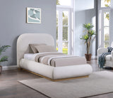 Vaughn Linen Textured Twin Bed Cream from Meridian - Luna Furniture