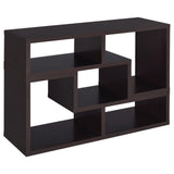 Velma Convertible TV Console and Bookcase Cappuccino - 800329 - Luna Furniture