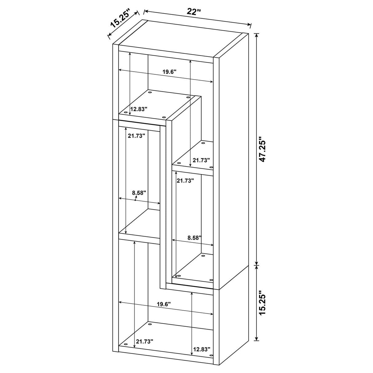 Velma Convertible TV Console and Bookcase Cappuccino - 800329 - Luna Furniture