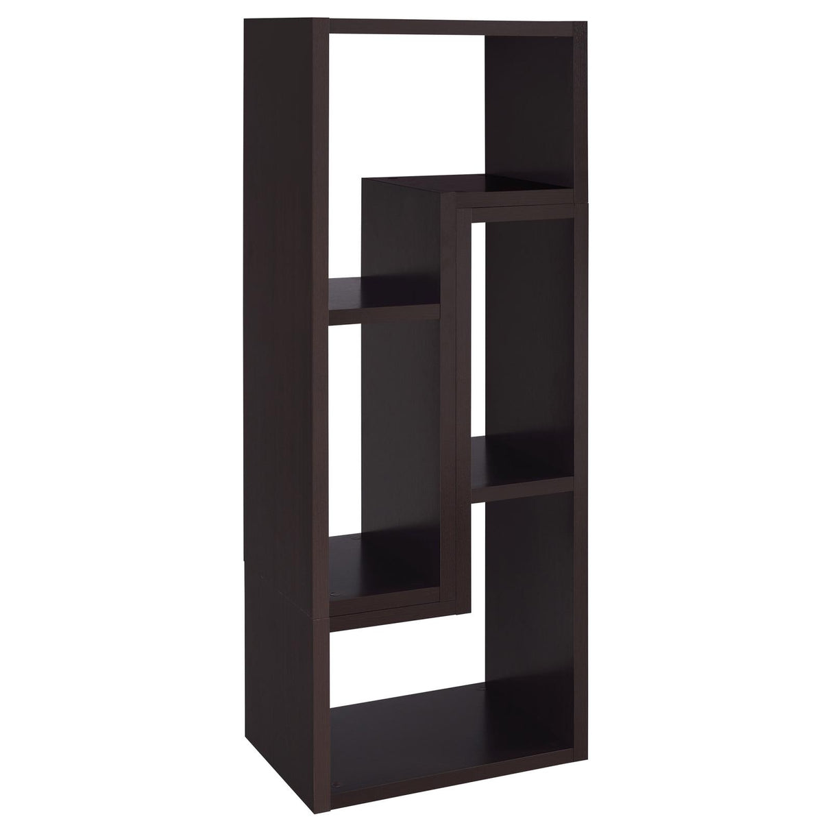 Velma Convertible TV Console and Bookcase Cappuccino - 800329 - Luna Furniture