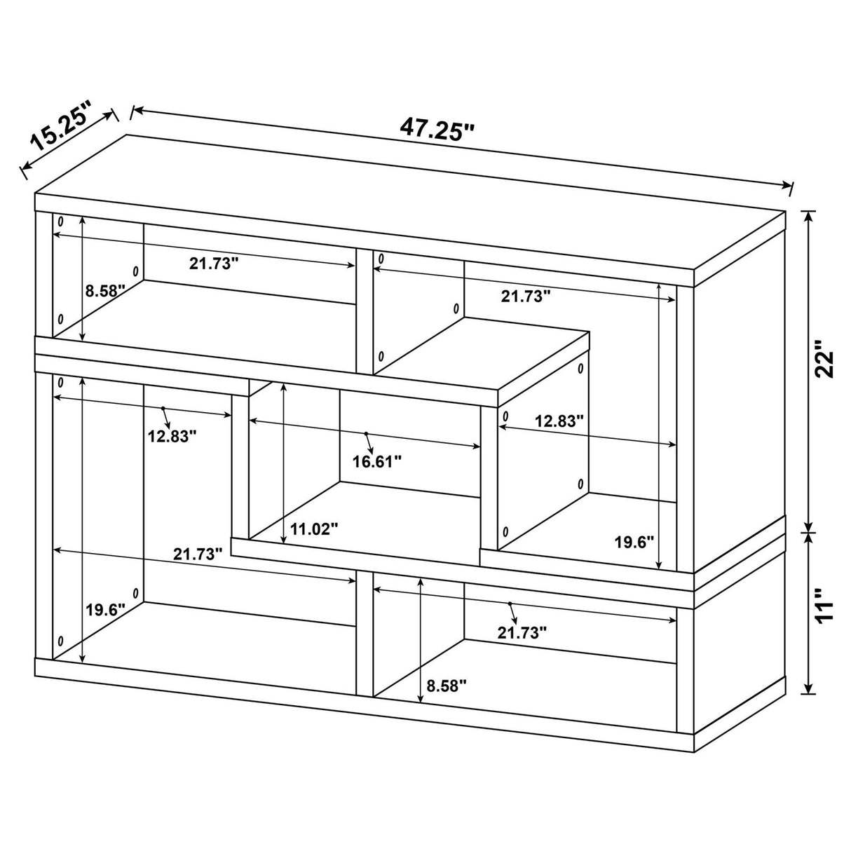 Velma Convertible TV Console/Bookcase White from Coaster - Luna Furniture