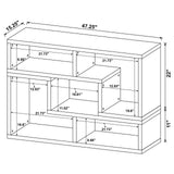 Velma Convertible TV Console/Bookcase White from Coaster - Luna Furniture