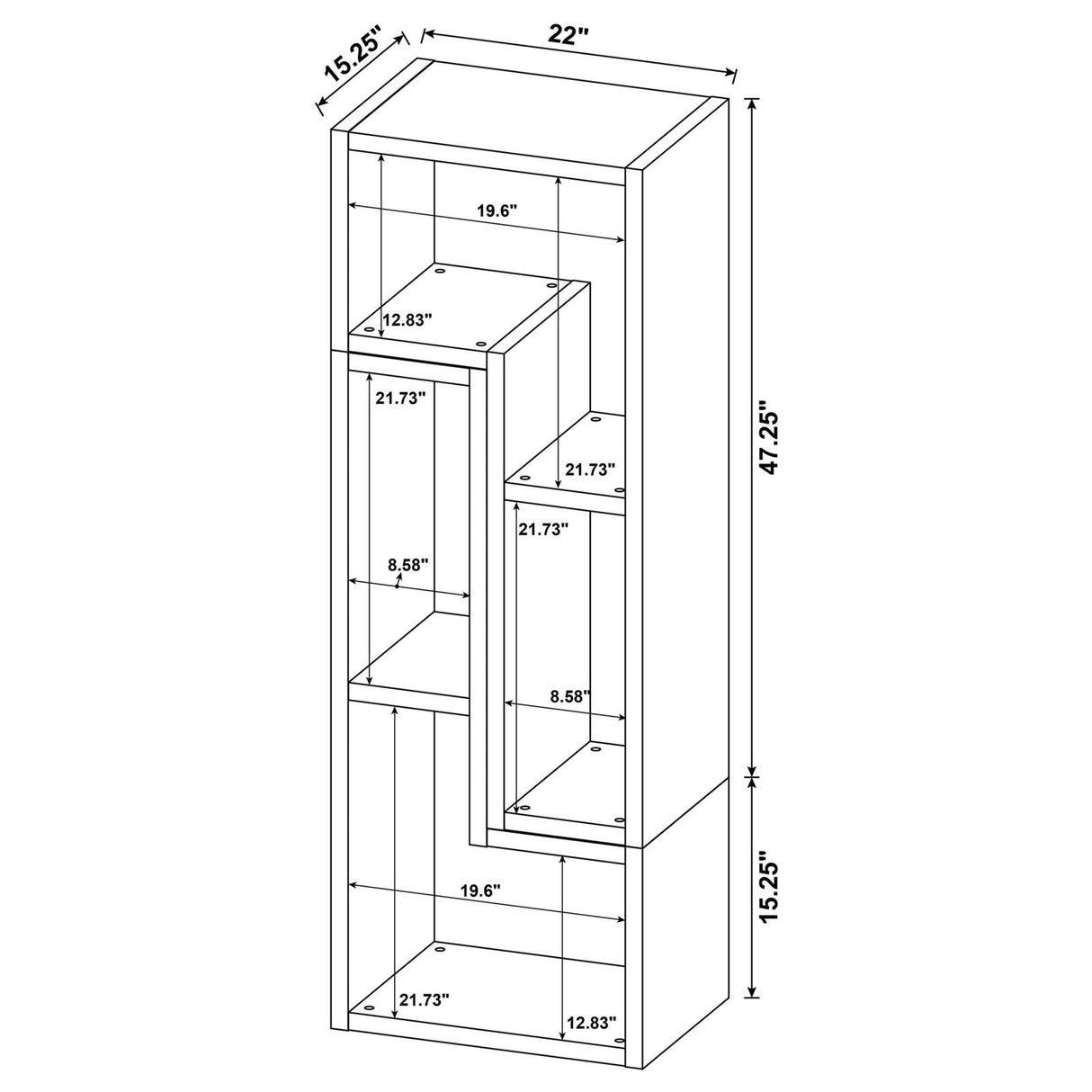 Velma Convertible TV Console/Bookcase White from Coaster - Luna Furniture