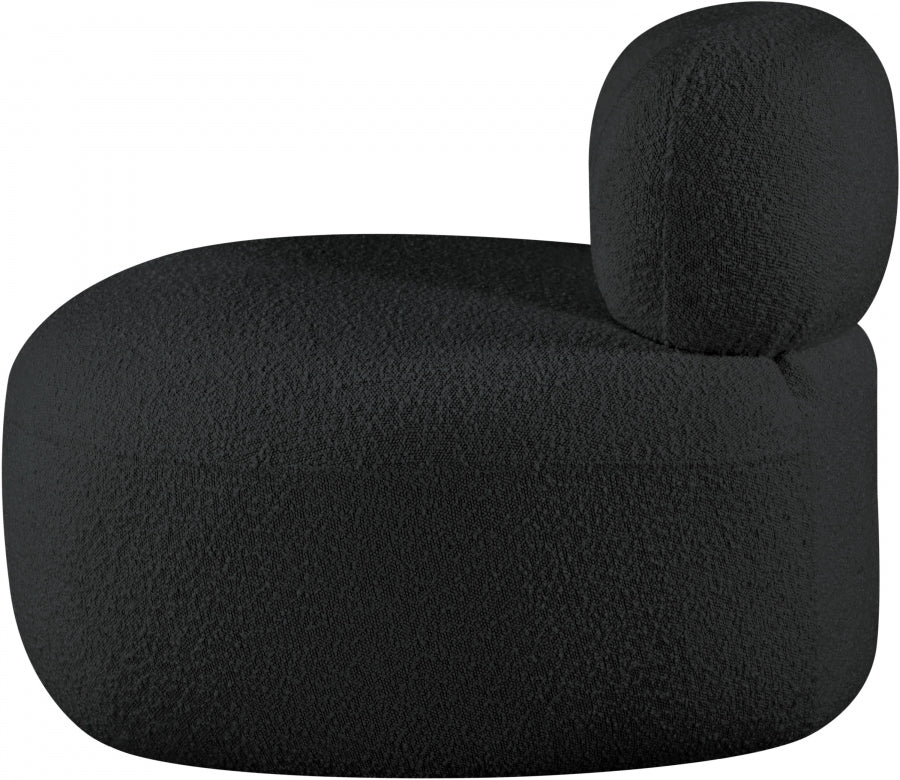 Venti Boucle Fabric Living Room Chair Black from Meridian - Luna Furniture