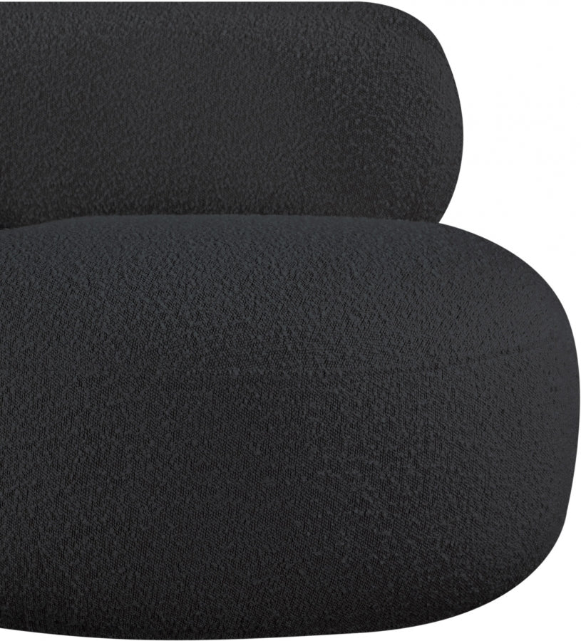 Venti Boucle Fabric Living Room Chair Black from Meridian - Luna Furniture