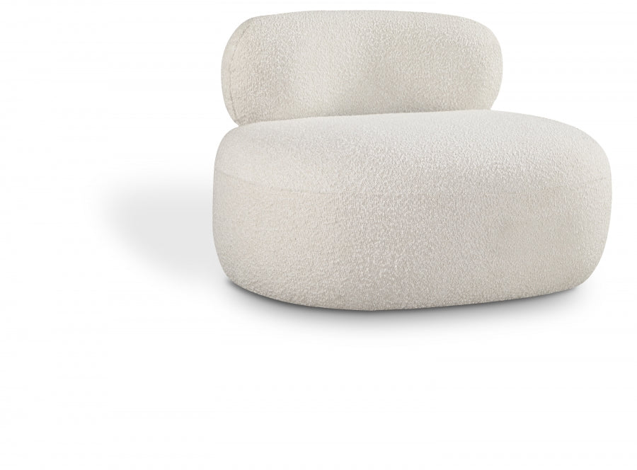 Venti Boucle Fabric Living Room Chair Cream from Meridian - Luna Furniture