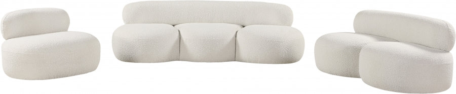 Venti Boucle Fabric Living Room Chair Cream from Meridian - Luna Furniture