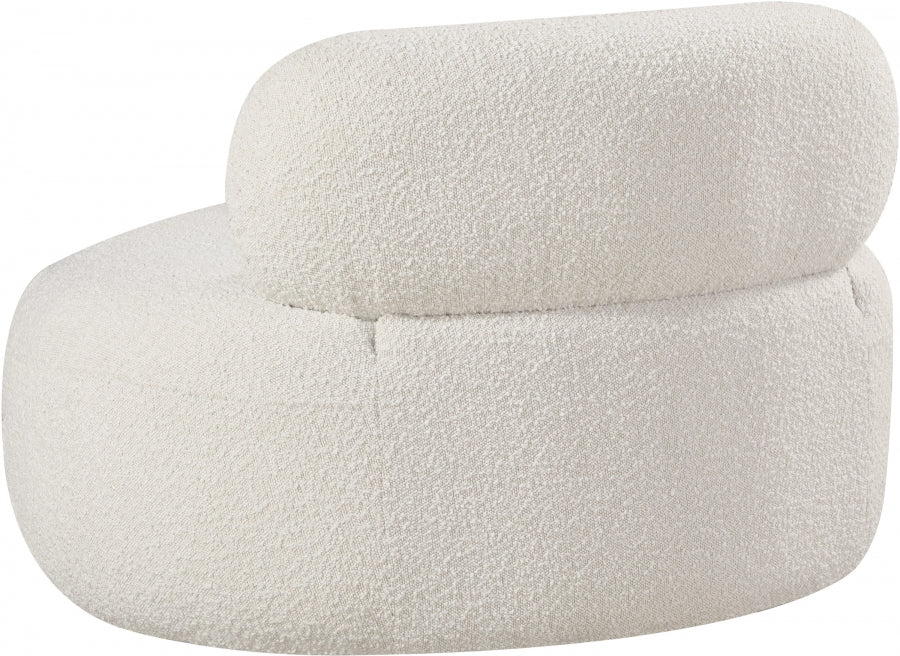 Venti Boucle Fabric Living Room Chair Cream from Meridian - Luna Furniture