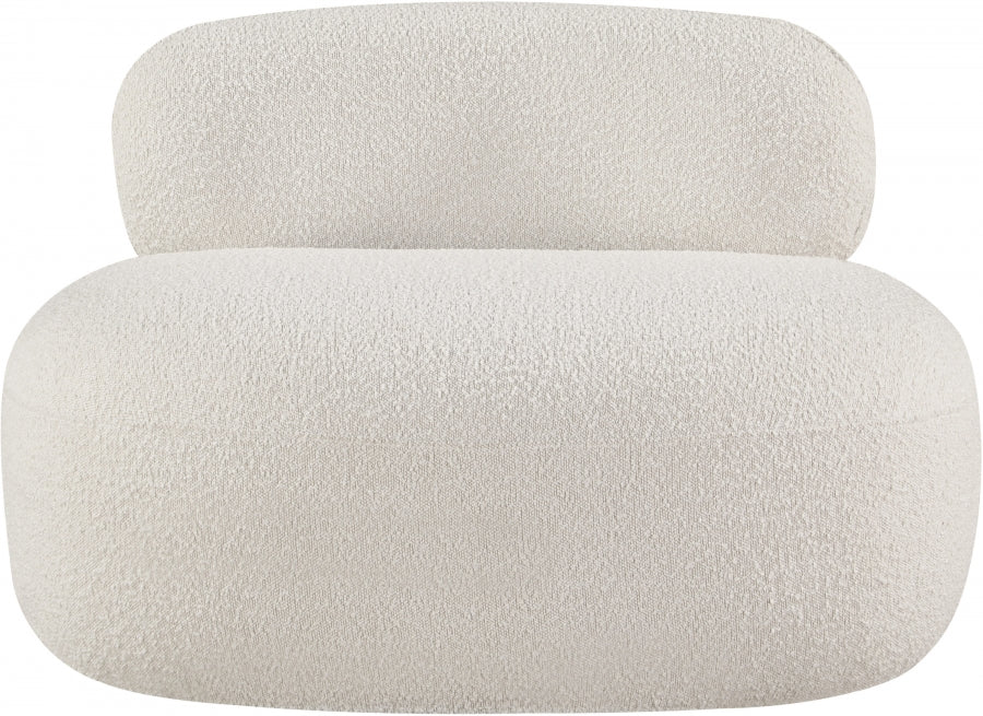 Venti Boucle Fabric Living Room Chair Cream from Meridian - Luna Furniture