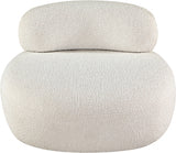 Venti Boucle Fabric Living Room Chair Cream from Meridian - Luna Furniture