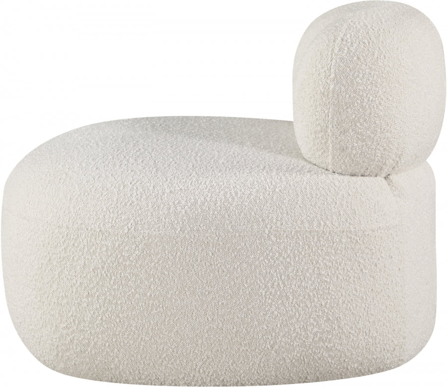 Venti Boucle Fabric Living Room Chair Cream from Meridian - Luna Furniture