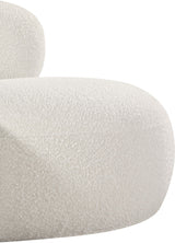 Venti Boucle Fabric Living Room Chair Cream from Meridian - Luna Furniture