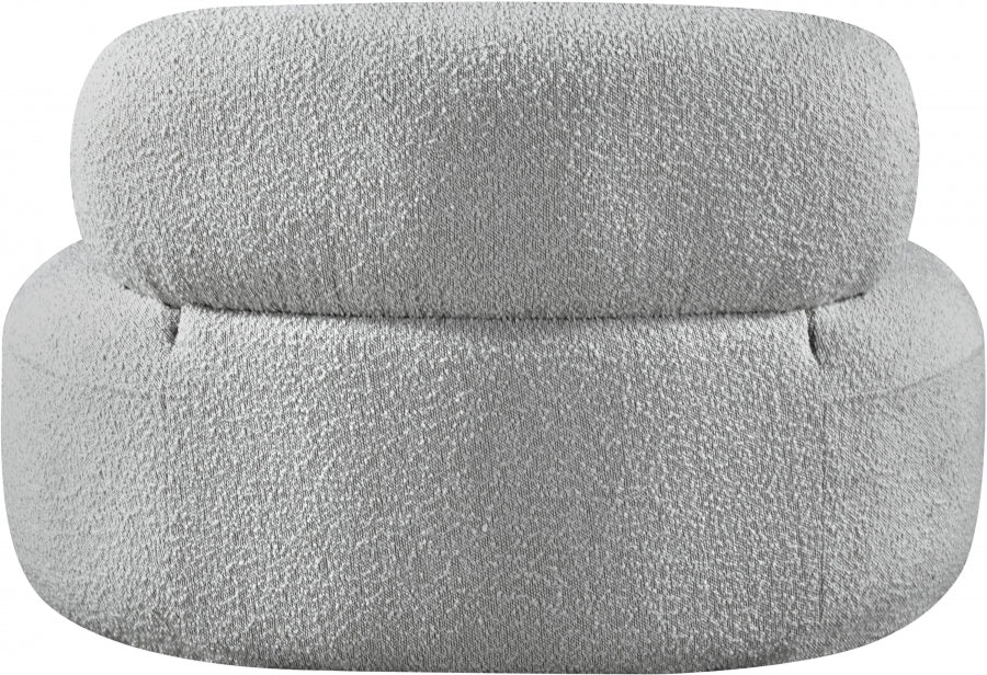 Venti Boucle Fabric Living Room Chair Grey from Meridian - Luna Furniture