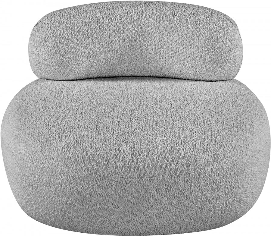 Venti Boucle Fabric Living Room Chair Grey from Meridian - Luna Furniture