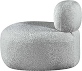 Venti Boucle Fabric Living Room Chair Grey from Meridian - Luna Furniture