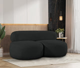 Venti Boucle Fabric Loveseat Black from Meridian - Luna Furniture