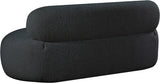 Venti Boucle Fabric Loveseat Black from Meridian - Luna Furniture