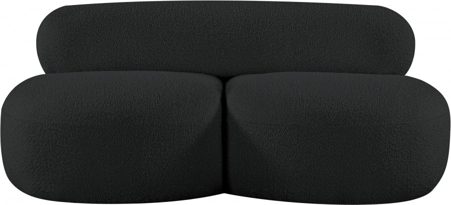 Venti Boucle Fabric Loveseat Black from Meridian - Luna Furniture