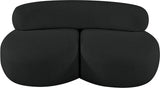 Venti Boucle Fabric Loveseat Black from Meridian - Luna Furniture