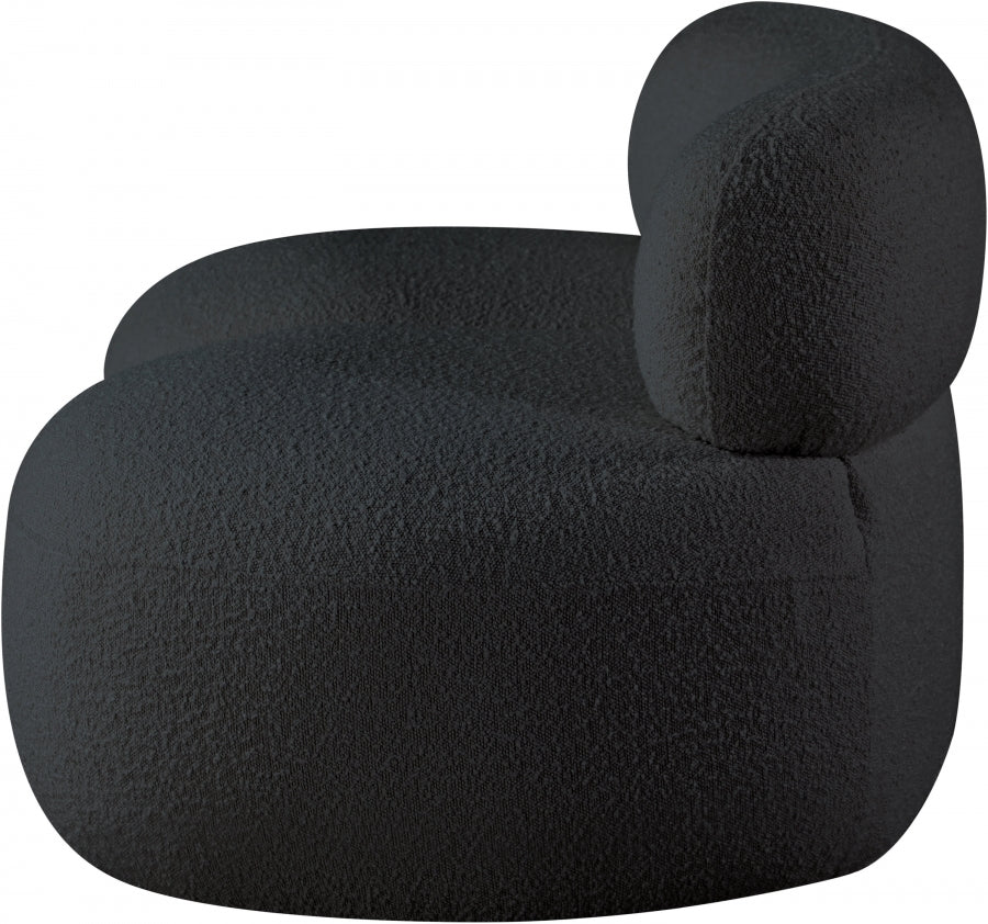 Venti Boucle Fabric Loveseat Black from Meridian - Luna Furniture