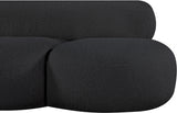 Venti Boucle Fabric Loveseat Black from Meridian - Luna Furniture