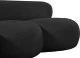 Venti Boucle Fabric Loveseat Black from Meridian - Luna Furniture