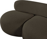 Venti Boucle Fabric Loveseat Brown from Meridian - Luna Furniture