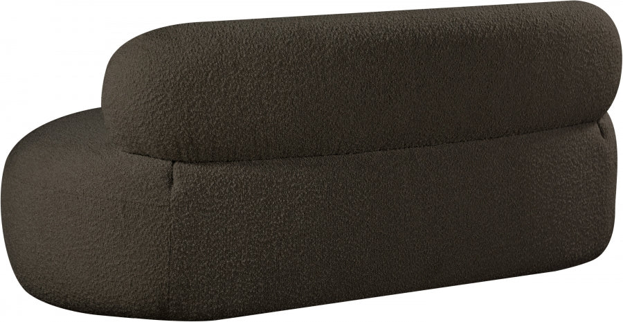 Venti Boucle Fabric Loveseat Brown from Meridian - Luna Furniture